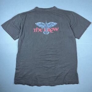 Vintage 1994 The Crow Movie Promo T-Shirt Tultex Brandon Lee Faded Black XL